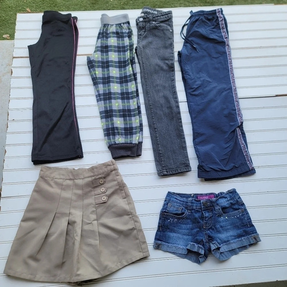 of 6 Girls Jeans Lee Vigoss Blue Purple Pants Skirt Shorts Limited Too Sz 7 - Picture 1 of 11